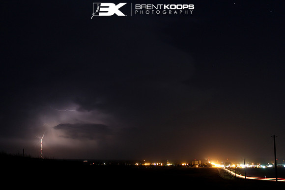Electrical storm over Osborne, KS