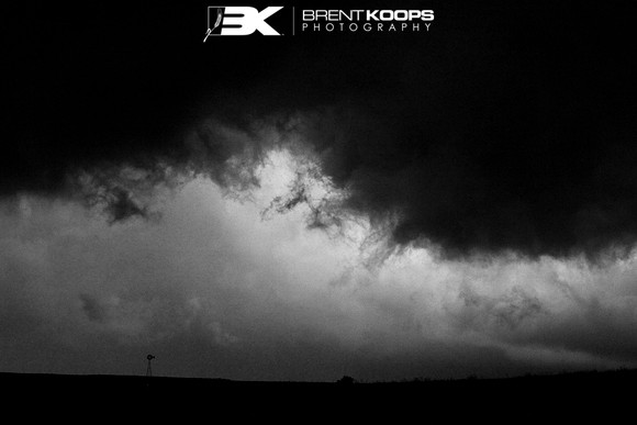 Menacing clouds on a Nebraska prairie